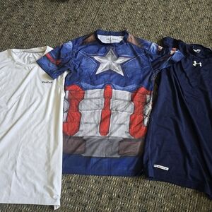 Reebok And Under Armour Compression Shirts